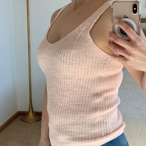 Madewell, small, light pink knit tank